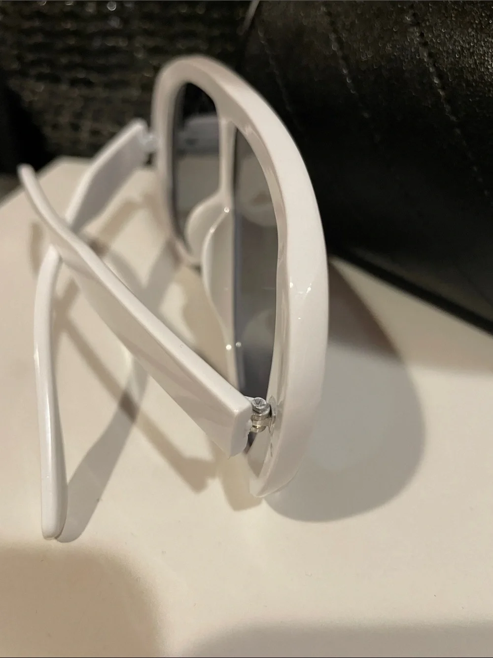 White Shield Sunglasses‎ with Dark Lenses